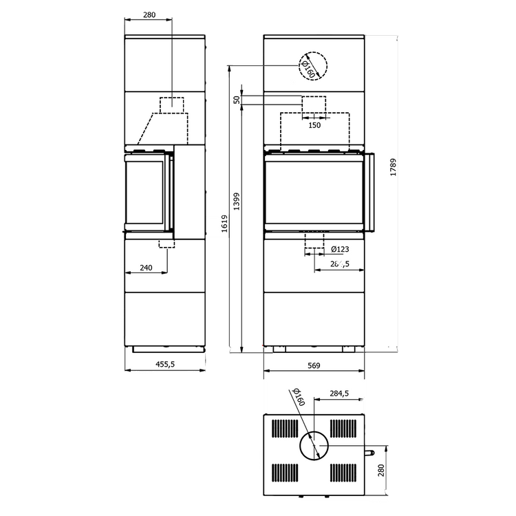 Modulo 57/180 braskamin