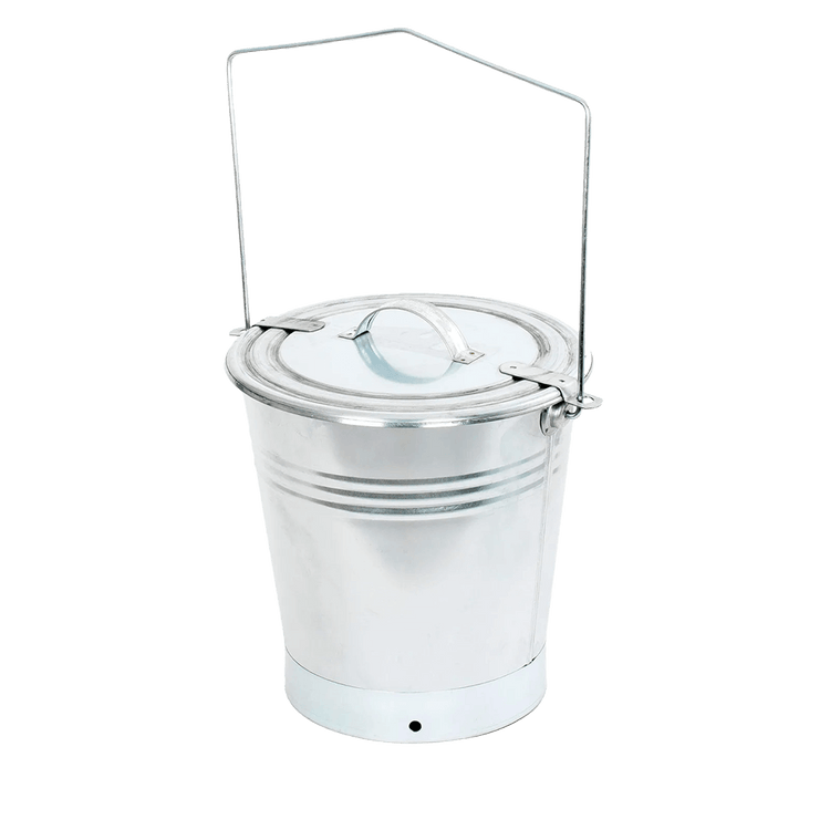 Askhink med lock 10l - Zink