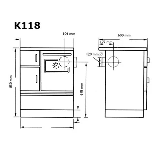 Wamsler vedspis K118