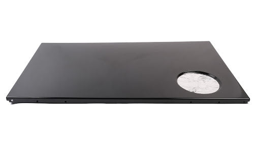 SIDEPLATE SVART K176 HØYRE (SIDEPLATE MED RØYKUTGANG)